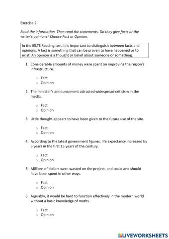 IE3, Unit 5, Reading, Exercise 2