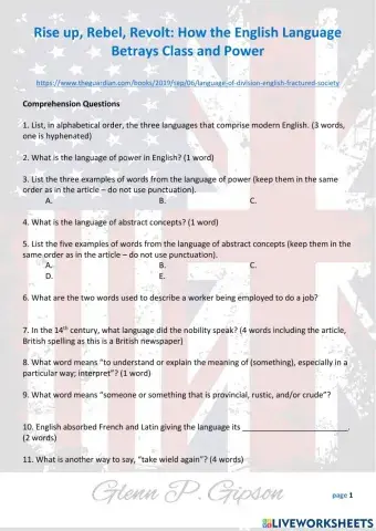 How the English Language Betrays Class and Power