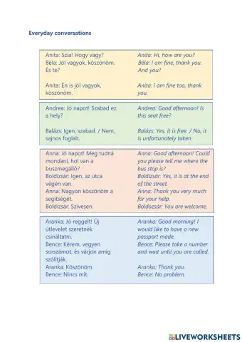 Everyday conversations