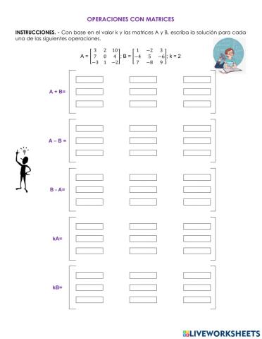 ACTIVIDAD 2. Operaciones con matrices.