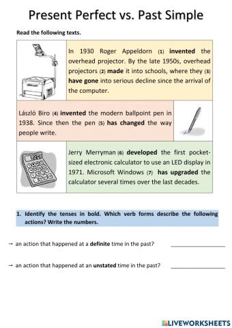 Past Simple vs Present Perfect