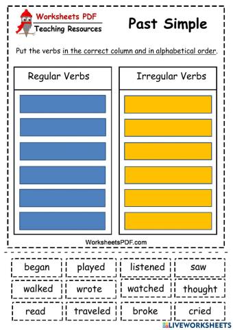 Past simple verbs: regular - irregular