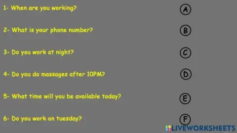 Listening - Phone numbers and hours