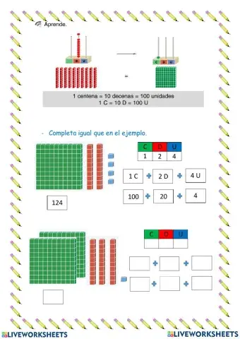 Descomposiciòn de centenas