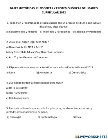 Bases históricas, filosóficas y epistemológicas de la NEM