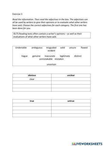 IE3, Unit 5, Reading, Exercise 3