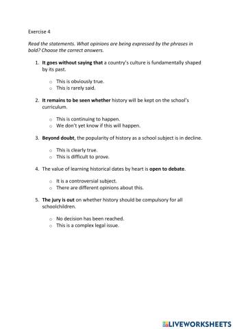 IE3, Unit 5, Reading, Exercise 4