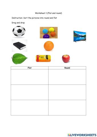 Flat and round sorting objects