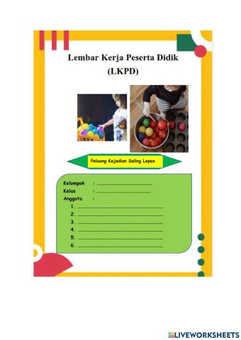 LKPD Peluang kejadian saling lepas