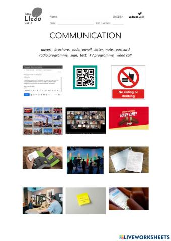 Communication ways vocabulary