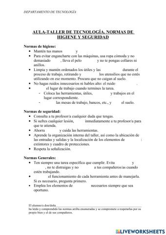 Normas Taller Tecnología