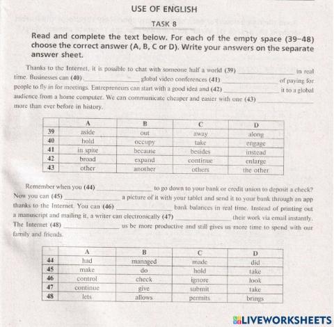 Use of English Extra 1-7
