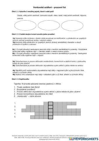 Venkovské osídlení