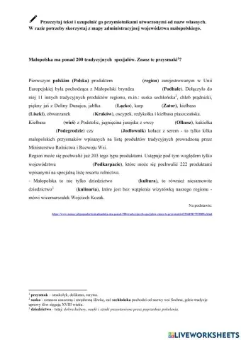 Małopolskie tradycyjne specjały