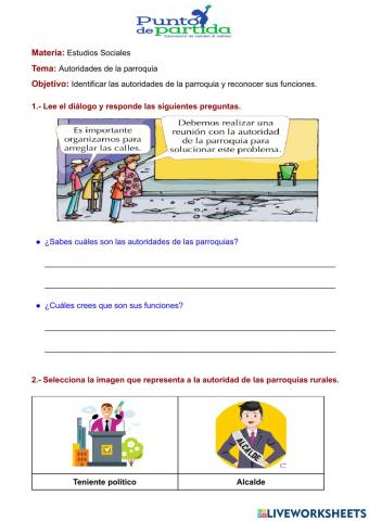 Autoridades de la parroquia