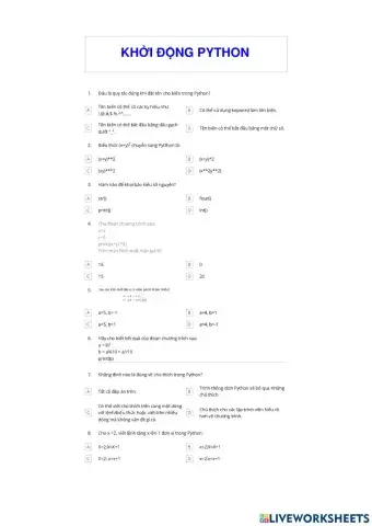 Khởi động Python