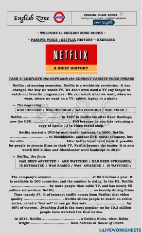History of Netflix - Passive Voice - Grammar Rocks