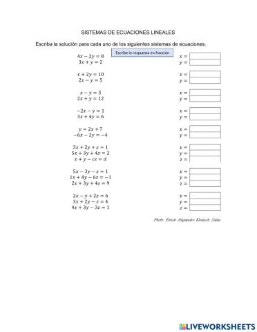 Ecuaciones 3x3