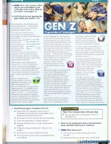 Gen Z. A generation of screenagers