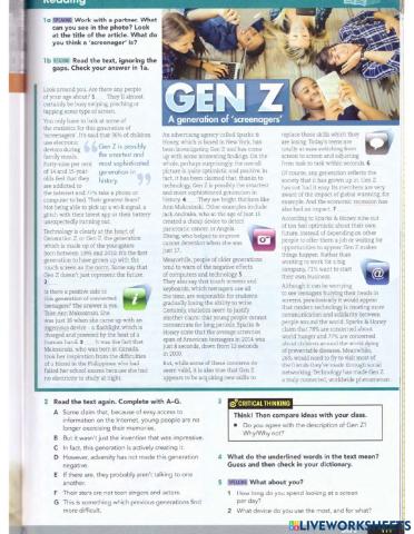 Gen Z. A generation of screenagers