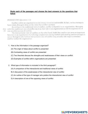 The organization of ideas