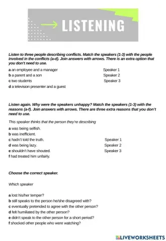 Outcomes Adv Unit6 Listening