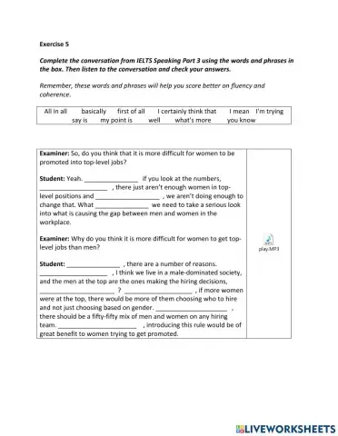 IE2, Unit 5, Speaking, Exercise 5