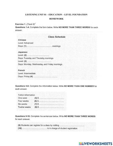 FOUNDATION LISTENING 01