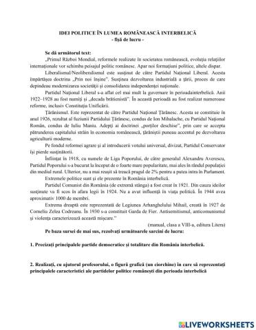 Idei politice în perioada interbelică