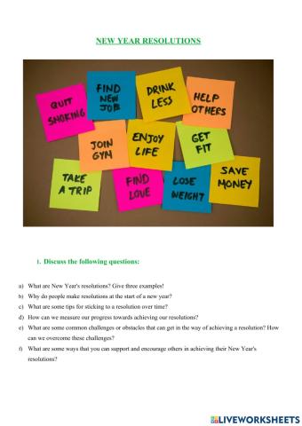 New Year Resolutions B2