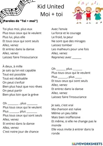 Chanson toi+moi