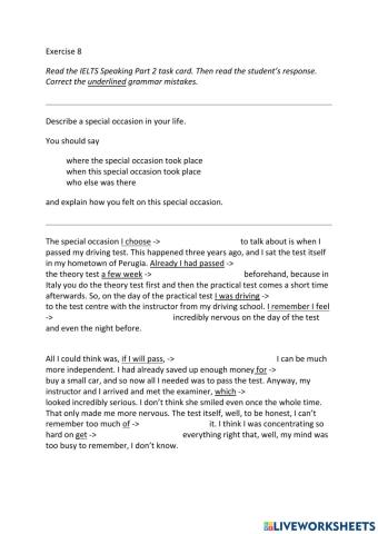 IE3, Unit 5, Speaking, Exercise 8