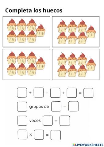 Multiplicar haciendo grupos iguales