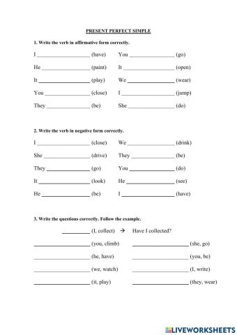 Present perfect simple