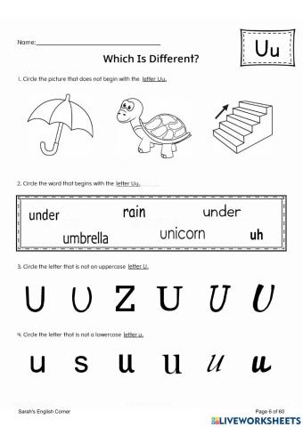 Phonics Uu