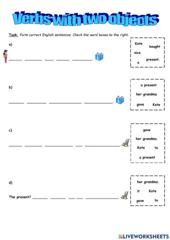 Verbs with two objects