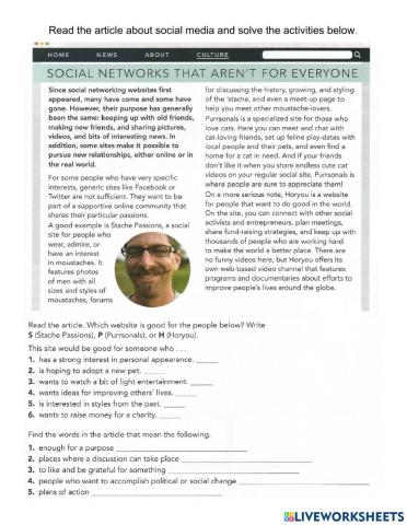 Social Networks Reading Exercise