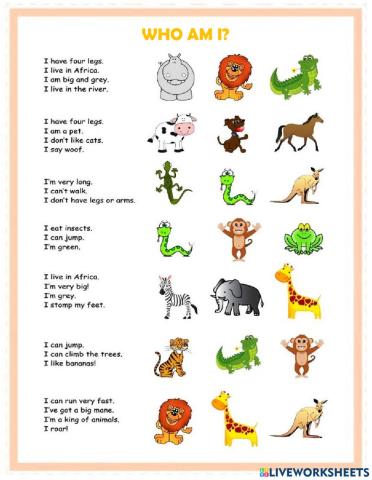 Who am I (animals)
