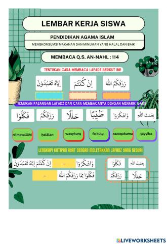 Membaca Q.S. an-Nahl 114
