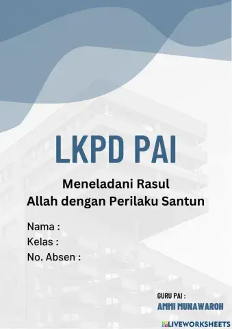 LKPD-Meneladani Rasul Allah dengan Perilaku Santun