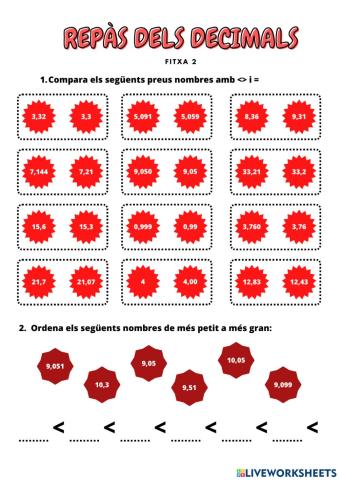 Repàs dels decimals 2