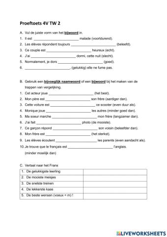 Proeftoets toetsweek 2 4V