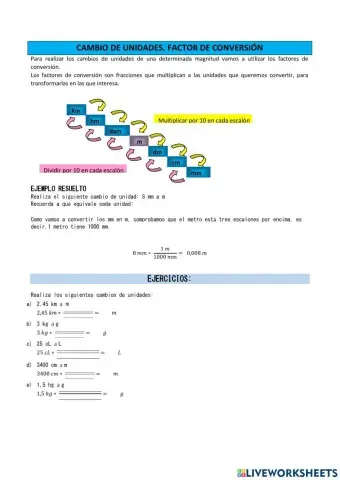 Factor de conversión y Notación Científica