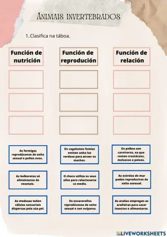 Animais invertebrados