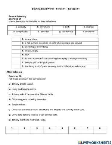 Big City Small World – Series 01 – Episode 01