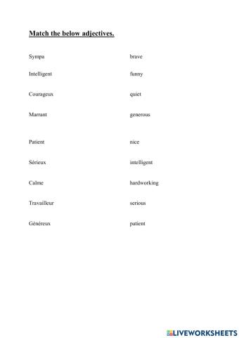 Adjectives to describe personality