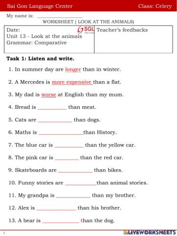 Look at the animals!