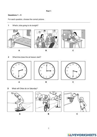 A2+ listening grado (9) segundo periodo