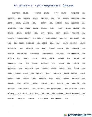 Е- И в личных окончаниях