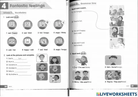 Worksheet unit 4: fantastic feeling